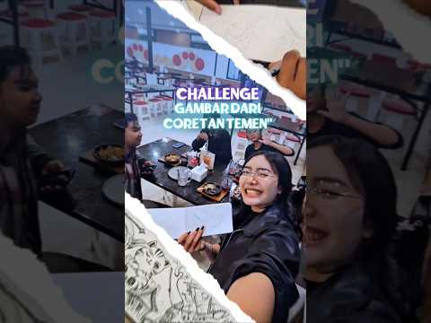 Challenge gambar dari coretan temen",😁#eviberryy #art #drawing #painting #challenge #fyp #viral