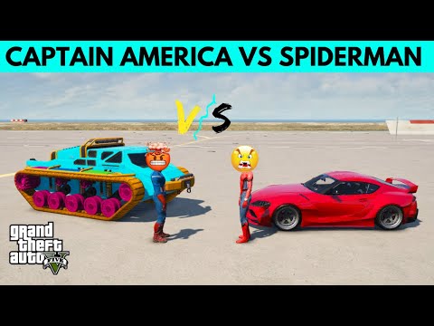 GTA V : CAPTAIN AMERICA VS SPIDERMAN MATCH. WHO IS RICHER 😱| #shorts