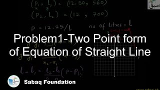Problem1-Two Point form of Equation of Straight Line