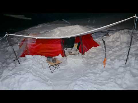 Solo Winter Camping in Light Snow - Tent Adventure in New Zealand Wilderness