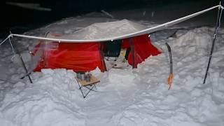 Solo Winter Camping in Deep Snow - Tent Adventure in New Zealand Wilderness