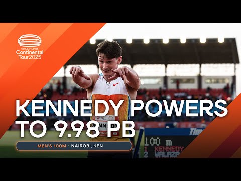 🇦🇺's Lachlan Kennedy storms to 9.98 100m PB in Nairobi ⚡️ | Continental Tour Gold 2025