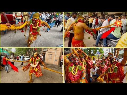 Balkampet Bonalu 2025 | Old City Amruth Pavan Potharaju Mass Entry at Balkampet Yellamma Kalyanam