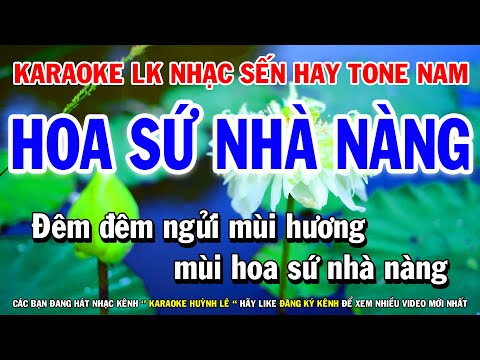 Karaoke Liên Khúc Nhạc Bolero Tone Nam Mới Nhất | Hoa Sứ Nhà Nàng – Qua Cơn Mê