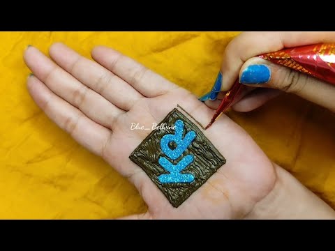 MEHNDI Design with Stickers | Name mehndi design for hand #mehndi #henna