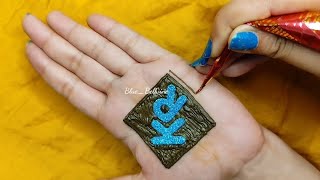 MEHNDI Design with Stickers | Name mehndi design for hand #mehndi #henna