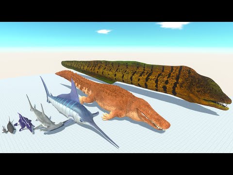 Sea Dinosaurs of Evolution vs All dinosaurs are against this evolution want to destroy sea creatures