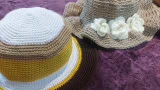 بورنيطة كروشية للصيف والمصايف ⛱️🌊🌊