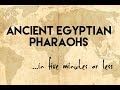 Exploring Ancient Egyptian Pharaohs in Brief