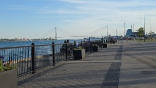 Detroit River, Gordie Howe Bridge drone footage #Drone #detroit #canada 