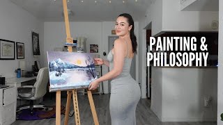 Bob Ross Inspired - Peaceful Winter Painting Tutorial