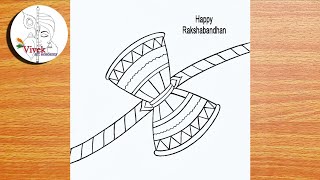 Damru Rakhi Drawing Step by Step | Easy Drawing | Rakshabandhan Drawing for Beginners