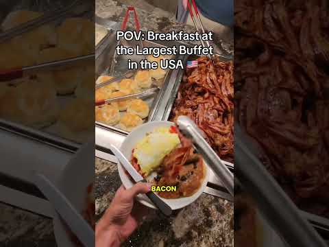 POV: Breakfast at the LARGEST BUFFET in the USA 🇺🇸