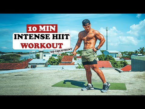 10 MIN INTENSE HIIT WORKOUT#gym #fitness #workout