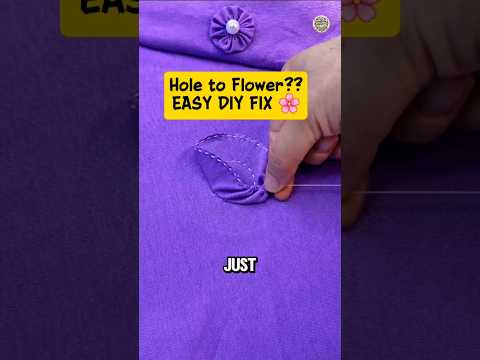 DIY How to Patch a Hole… Beautifully No Fancy Skill needed #shorts #sewing #repairing