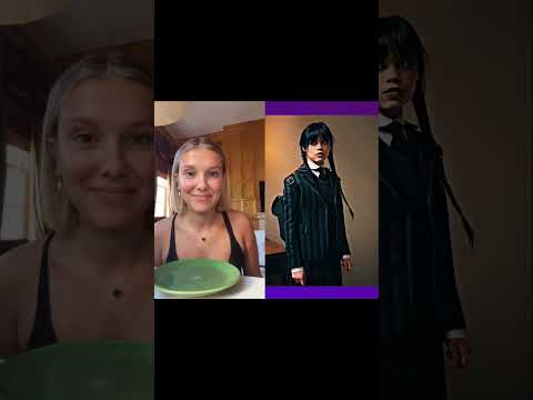 Wednesday Addams Tiktok Edit Reaction By Millie Bobby Brown | #shorts #wednesday