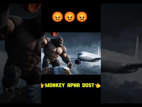 Monkey ka Lafra ho gaya re airplane par😁😁Funny monkey video #Bablu #aivlog #ViralAivlog #shots