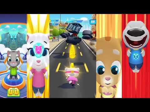 TALKING TOM HERO DASH -- ALL SUPER HERO CHARACTER BOSS FIGHT & ALL SUPER HERO CHARACTER CLASSIC RUN