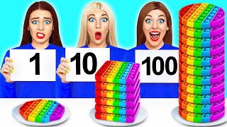 100 Capas de Alimentos Desafío | Trucos Divertidos de Comida por Multi DO Fun Challenge