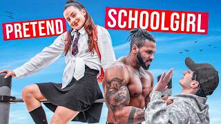 Can You Lift Me to the Bar? School Girl Prank