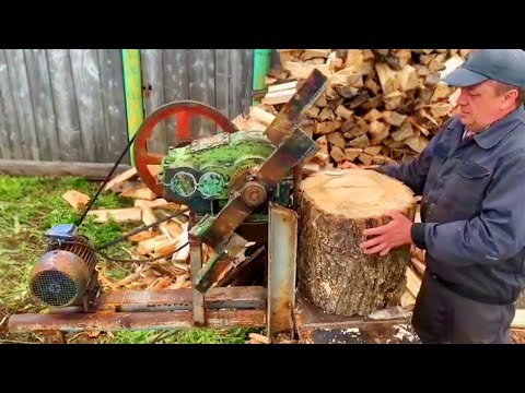 Amazing Dangerous Homemade Firewood Processing Machines ! Crazy Homemade Inventions