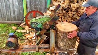 Amazing Dangerous Homemade Firewood Processing Machines ! Crazy Homemade Inventions