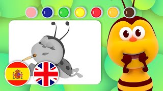 ¡Vamos a Pintar! Be-Be La Abeja 🐝| Aprende los Colores en Inglés | El Reino Dice