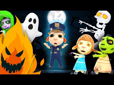 Halloween Ghosts vs Rescue Team | Funny Cartoon for Kids | Dolly and Friends 3D