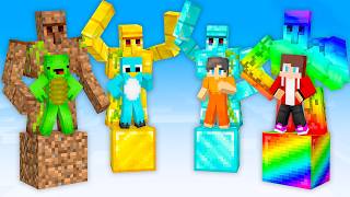 Milo vs Chip vs Friends: ONE BLOCK GOLEM Battle in Minecraft