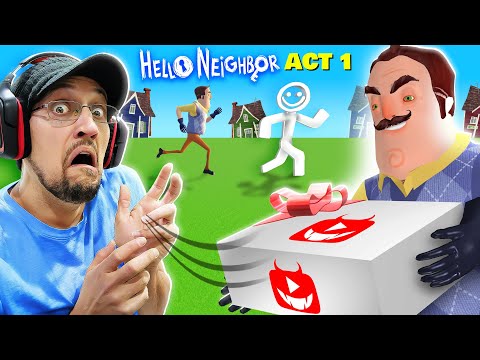 Hello Neighbor Stole my Evil Youtube Gift! (FGTeeV vs 2d Neighbor + Roblox Act 1)