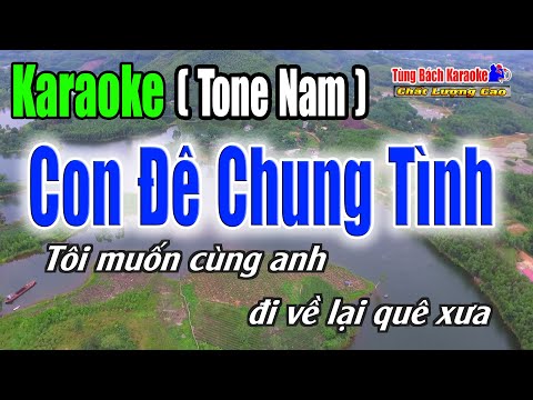 Con Đê Chung Tình || Karaoke Tone Nam- Bản Cha Cha [ Nhạc Sống Tùng Bách ]