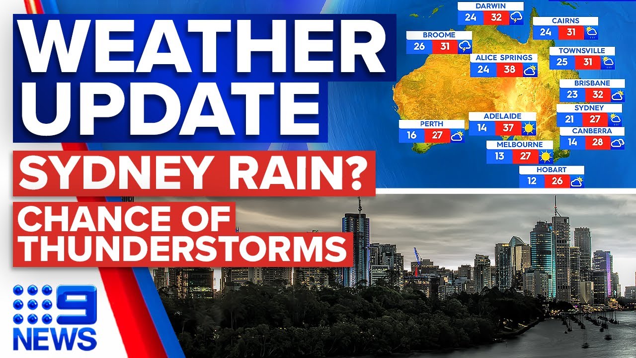 Potential Sydney showers, Chance of severe thunderstorms in Brisbane | Weather