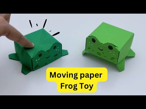 How To Make Moving Paper Frog Toy For Kids / Nursery Craft Ideas / Paper Craft Easy / KIDS  crafts