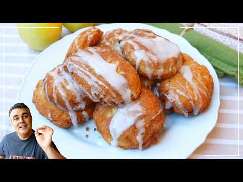 Los DULCES de MANZANA Más Riquísimos Y Fáciles (5 Minutos Sin Horno APPLE FRITTERS)