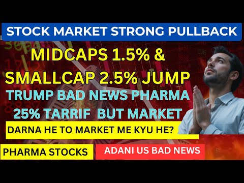 MIDCAPS PULLBACK💥TRUMP TARRIF NEWS PHARMA IT STOCKS💥ADANI GROUP SHARE NEWS💥Marksans Pharma SHARE