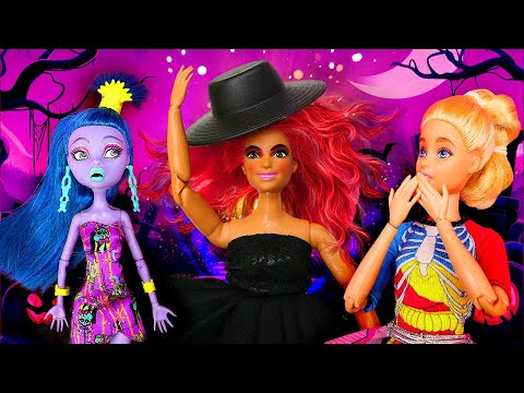 Une vraie sorcière est venue à la fête d'Halloween de Barbie! 🧙‍♀️🎃 Vlog de Barbie pour filles