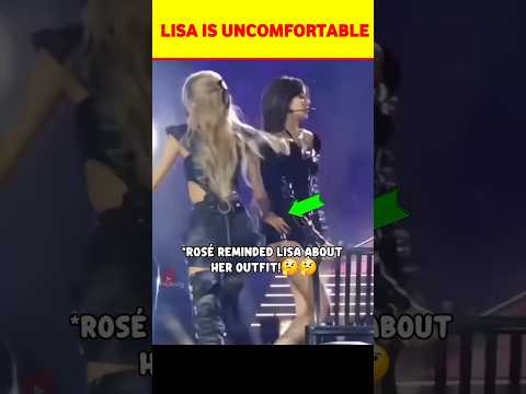 That outfit is really too short for Lisa 🥲 #blackpink #rosé