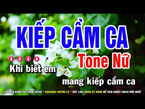 Karaoke Tình Đời ( Kiếp Cầm Ca ) – Tone Nữ Nhạc Sống Dễ Hát Huỳnh Lê