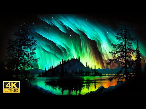 Watch The Aurora Borealis &amp; The Northern Lights in 4K Video Ultra HD with Relaxing Music