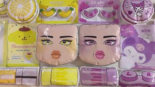 [☁️Paperdiy☁️] Roblox 로블록스 Yellow & Purple 💛💜 Skincare + Makeup Squishy ASMR ✨ Satisfying