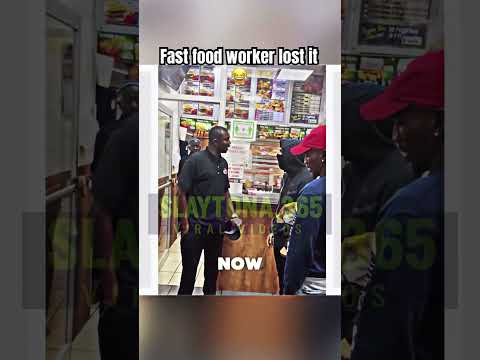 Customer said “go back to Africa” — worker wasn’t having it and let him have it back. ✊🏾🍔