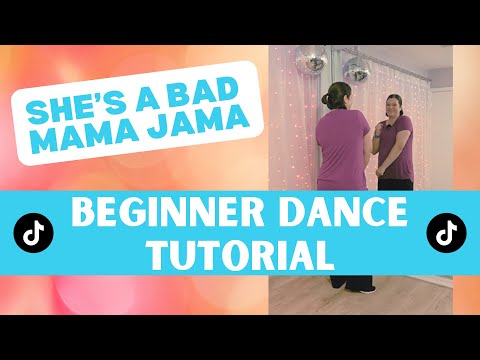 Easy Dance Trend - "She's a Bad Mama Jama" 🧡🩵 (BEGINNER DANCE TUTORIAL) 🧡🩵 Step-by-Step & Back-view!