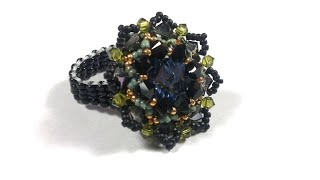 beading4perfectionists : Beaded flower ring turtorial
