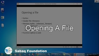 Opening a file
