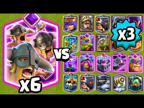 EJERCITO de BABRBAROS de ELITE vs TODAS LAS CARTAS x3 | Clash Royale