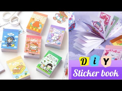 🌈DIY Cute sticker book/ how to make cute journal sticker book at home/ DIY paper craft