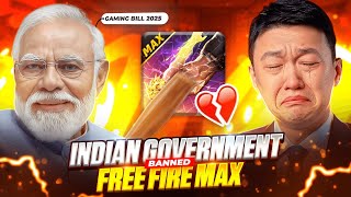 Big News : Indian Government Banning Free Fire Max 💔 Online Gaming Bill 2025 Explained 