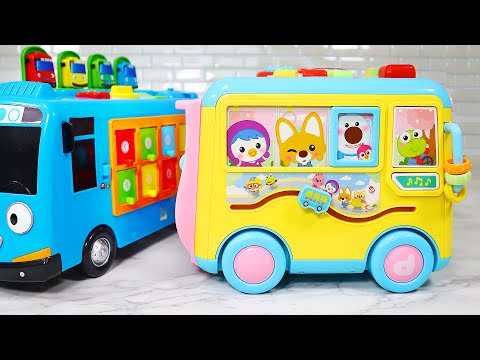 [Toy ASMR] School Bus Car Big Fidget board Set Satisfying with Unboxing & Review Toys