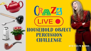 😂 CRAZY LIVE Household Objects percussion challenge | Evelyn Glennie & Rainer Hersch