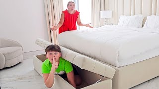 Hide and Seek at Home - Ali and Adriana play with Mom